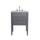 Vanitory Campi curve 60 gris con mesada loza 3 agujero