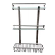 Accesorio Repisa Triple 2 Cristales Niquel Cromo Kurymar