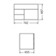 Mueble vanitory Ferrum 75cm cadria de colgar CDR-MB-014-BL