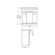 Mueble Ferrum Limoges 80cm roble XML8D s/mesada LIM-MB-002-RB