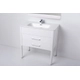 Mueble Curve Campi 80 cm Blanco con Mesada 1AG CU80C/LM
