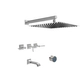 Griferia de ducha Hidromet New Castle 3V c/escocesa lever 51045CRCR