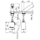 Grifería de lavatorio FV tronic elecectronico inclinado 0363.02P-CR