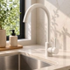 Griferia de cocina monocomando Ultragrif Bono white light tan UGLE203W10
