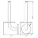 Portarrollo FV grand hotel con base cromo 0718.10/37-CR