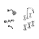 Griferia baño completa Peirano Crown Lavatorio Bidet Ducha