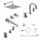 Griferia baño Hidromet Triumph Lava Ducha cuad bidet+Kit