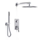 Griferia de ducha 2V c/duchador monocomando Hidromet Space cromo 9612CRCR