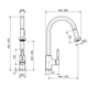 Griferia gourmet negro 10300 c/rociador extensible Piazza