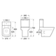 Inodoro Roca hall largo blanco 3L/6L