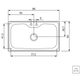 Bacha de cocina Tramontina 86x50 morgana maxi 78fx satinado 93801122