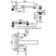 Grifería de lavatorio FV dominic de pared 0203R/85L-CR