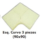 Piso Atermico Lanik 90x90 Esq curvo 3 pz crema 6921