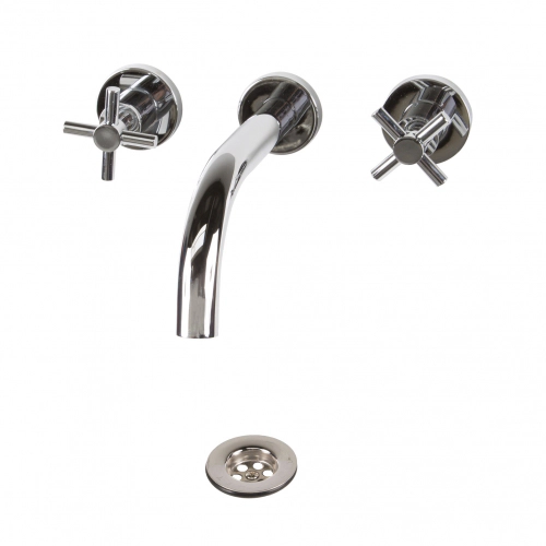 Griferia de lavatorio Hidromet Triumph Cruz pared Cr 8980