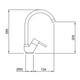 Griferia monocomando cocina betis cromo Peirano