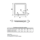 Receptaculo Ferrum 80x80 niza acrilico blanco KHI-RC-038-BL