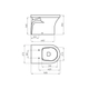 Inodoro Ferrum Varese corto bco s/tapa VSE-IN-002-BL