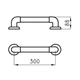Barral Ferrum 30 cm traful recto rojo ESP-BR-012-RO