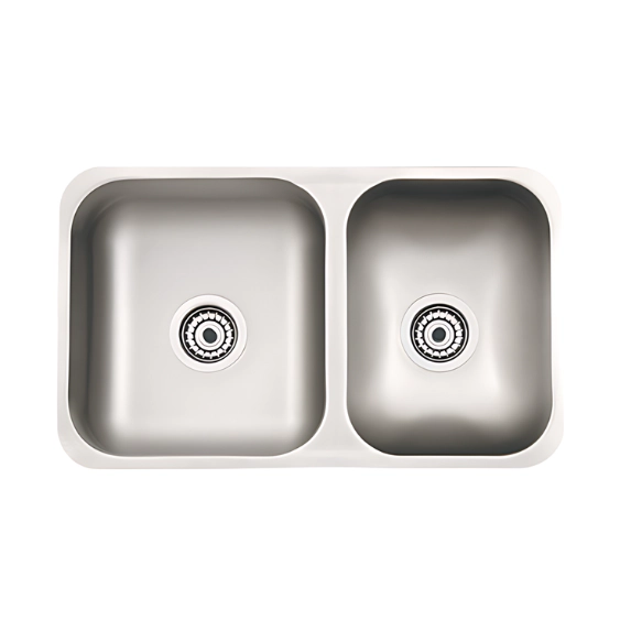 Bacha de cocina Mi Pileta Bajo mesada doble 64x37x18 Ac 305