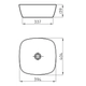 Bacha de lavatorio Ferrum 40x40cm tori slim blanca TOR-BH-076-BL