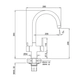 Griferia Monocomando cocina C/filtro purifircador Vita Black 22-178N