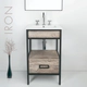 Vanitory Campi iron 50 con mesada de loza 3 agujeros
