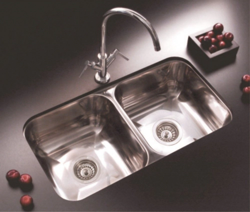 Bacha de cocina doble Johnson C37/18 c/Antirrebalse