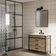 Espejo Campi iron 80 roble vintage EIR80R