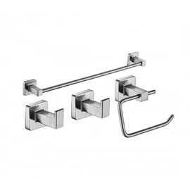 Accesorios  P/baño Set Cube 4 piezaas Nickel 73028