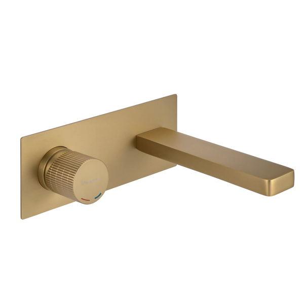 Griferia monocomando pared Piazza Longe Art oro mate 10903OM