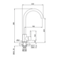 Griferia cocina monocomando steel cromo 20-205 Peirano