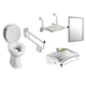 Juego Baño Ferrum linea Espacio completo p/discapacitado