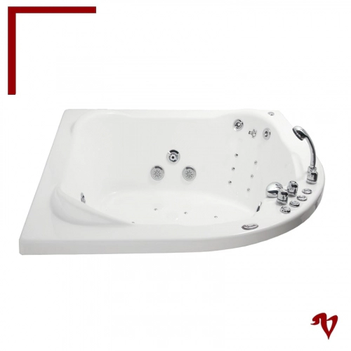 Bañera Versailles Cuore solo casco 140x140 bco