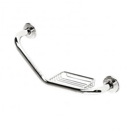 Daccord Agarradera con jabonera de acero inoxidable