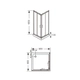 Box de ducha Ferrum Khios cuadrado 90x90 c/receptaculo NC9CZ