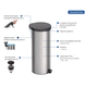 Cesto Linea New 30lts Tramontina 94538/730