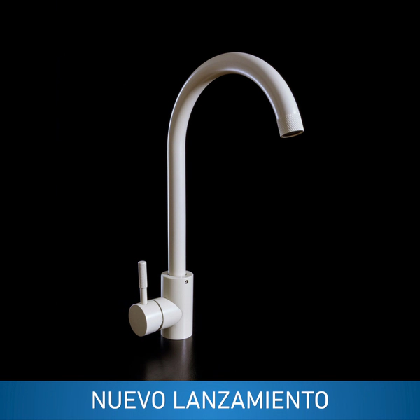 Griferia de cocina monocomando Ultragrif Bono white light tan UGLE203W10