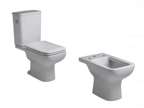 Baño Ferrum Trento Inodoro Bidet Dep. Tapa + &