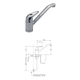 Griferia cocina Fv Monocomando Mesada Eclipse 411.01/94