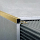 Guardacanto Atrim Quadra aluminio 10x10mm 2,5 mts oro brillante 3420
