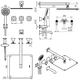 Griferia de ducha Hidromet 3V c/duchador New Castle 51005CRCR