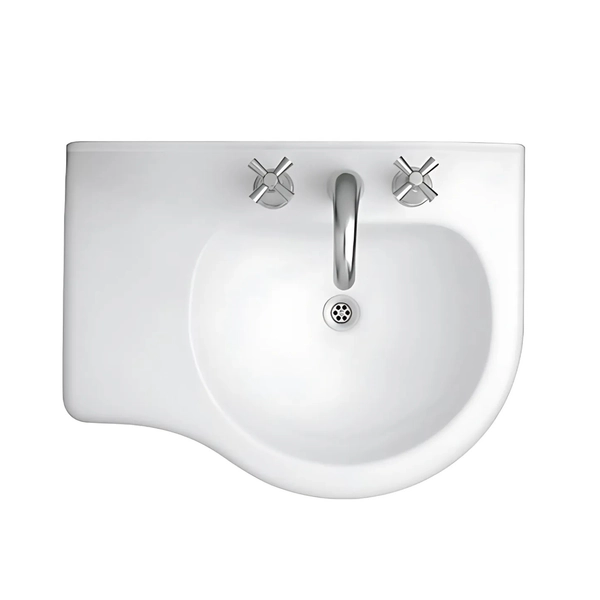 Bacha de lavatorio Ferrum 65 cm avignon 3 ag blanca AVI-MS-008-BL
