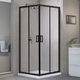 Box ducha Utility 90x90x195cm aquaswim marcos negros