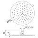 Ducha FV 250 mm fija articulada metalica 0126MRO-25-CR