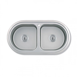 Bacha de cocina Mi Pileta encastrable doble 502E