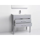 Mueble Campi Curve 100 Gris c/mesada loza 3ag