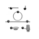 Accesorio Baño Kurymar Kit Tempra 8 Piezzas Niquel Cromo