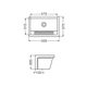 Pileta Ferrum c/ Fregadero 55x37 Blanca Pfc SVA-PD-001-BL