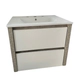 Vanitory Aereo Campi Minue 80 cm gris/blanco c/mesada 3 aguj MI80CL3