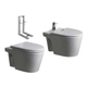 Juego Baño Ferrum Marina de Colgar Inodoro Bidet+tapas